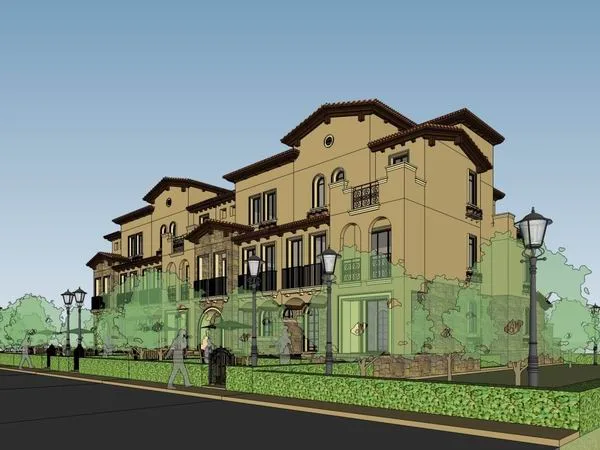 Sketchup Villa Model | Townhouse, Classical Style
