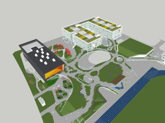 Sketchup Gymnasium Model | Multi story Gymnasium, Modern Style