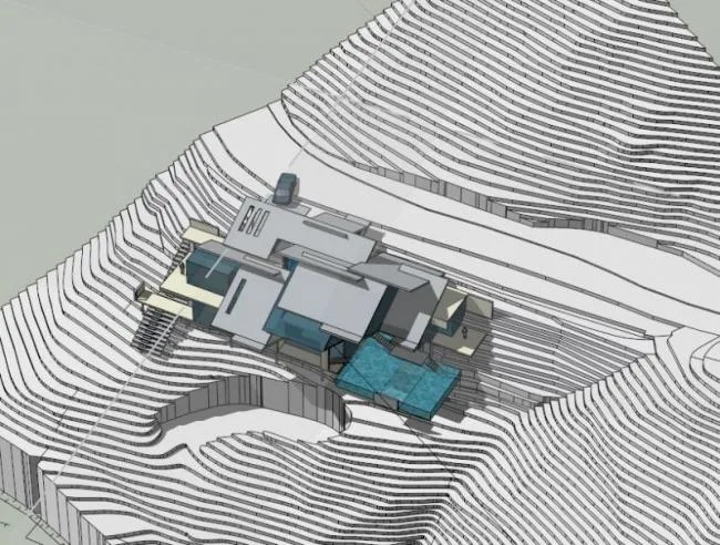 Sketchup Villa Model | Slope Villa, Solo Villa, Modern Style