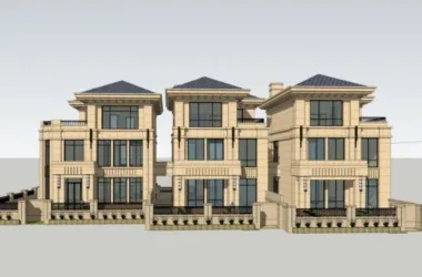 French-Inspired Classical Stacked Villa Model in SketchUp-BIM WORLD