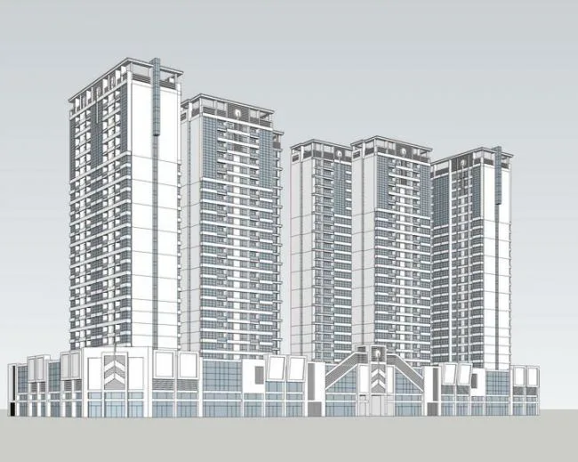 Sketchup Residential Model | Stada Residence, High Rise Residence, Residential Building, Modern Style