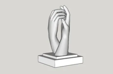 SketchUp Material Models | Modern Landscape Hand Sculpture Components-BIM WORLD