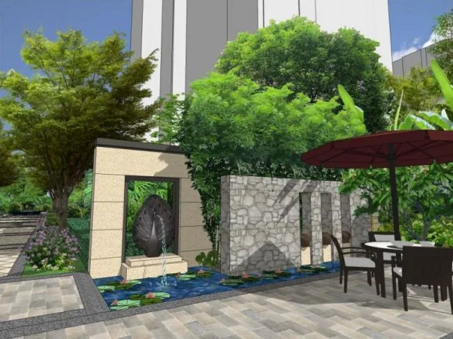 Sketchup Landscape Model | Community Landscape, Residential Landscape, Modern Style