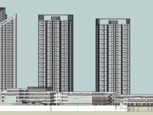 Sketchup Complex Model | Multi story High rise Complex, Residential, Hotel, Office, Modern Style