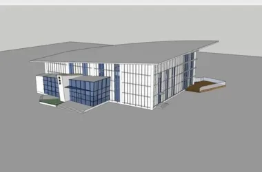 Modern Multi-Story Lecture Hall: A SketchUp Cultural Architecture Model-BIM WORLD