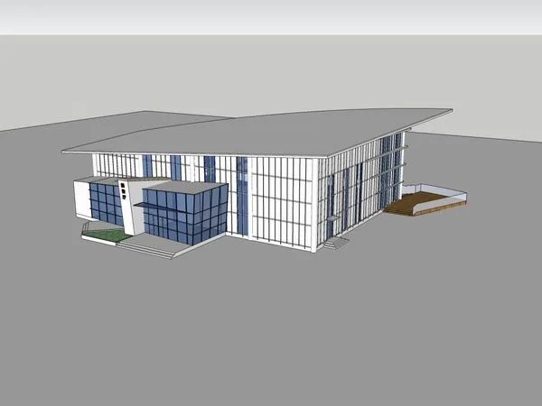 Sketchup Cultural Model | Multi story Lecture Hall, Cultural Architecture, Modern Style