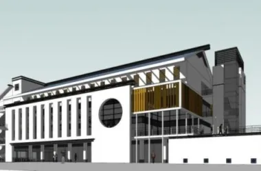 SketchUp Business Model: Modern Multi-Story Chinese-Style Cafeteria-BIM WORLD