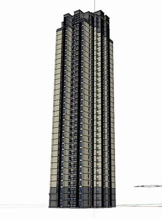Classical Style Super Tall Residential Model in SketchUp-BIM WORLD
