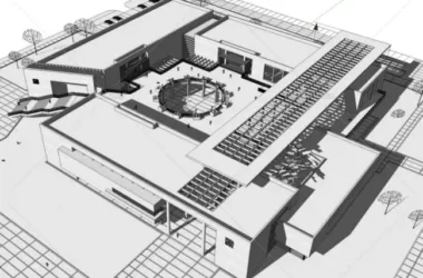 Multi-Story Museum Exhibition Hall SketchUp Model | Modern Cultural Architecture-BIM WORLD