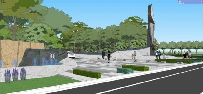 Sketchup Landscape Model | Sales Office Landscape, Residential Landscape, Modern Style