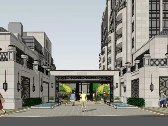 Sketchup Villa Model | Multi story Villa, Garden Villa, Classical Style