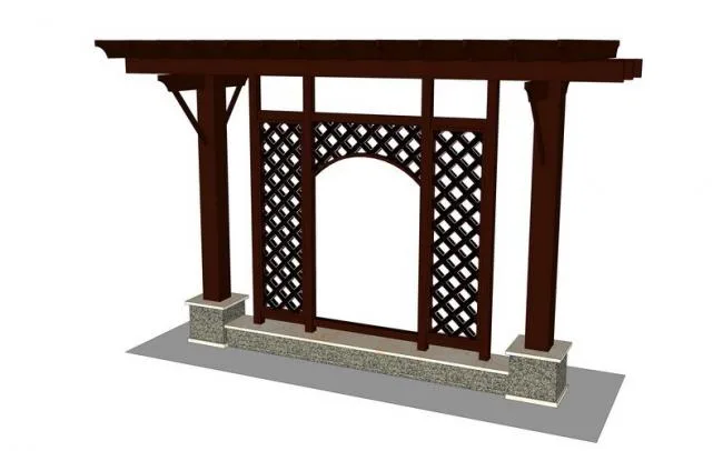 Sketchup Material Model | Landscape Wall, Flower Bowl, Modern Style, Material Components