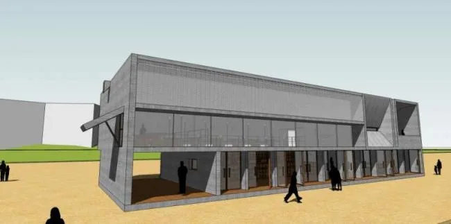 Sketchup Cultural Model | Multi story Library, Cultural Architecture, Modern Style