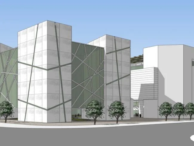 Sketchup Business Model | Multi story commercial building, modern style