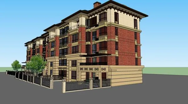 Sketchup Residential Model | Multi story Residence, Classical Style