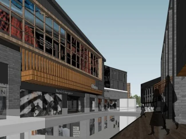 Sketchup Business Model | Multi story Commercial Block, Modern Style