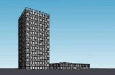 Modern High-Rise Office and Hotel Building SketchUp Model-BIM WORLD