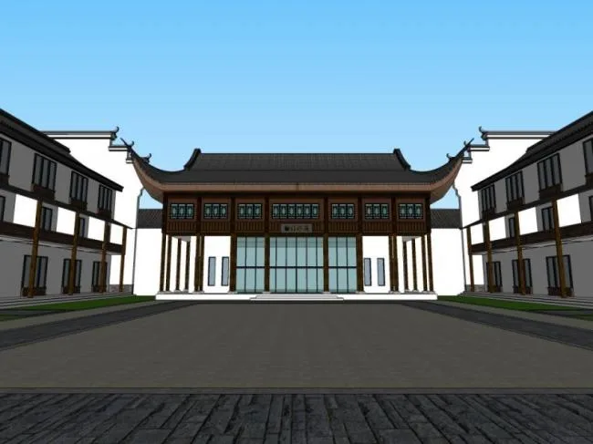 Sketchup Business Model | Commercial Street, Chinese Style