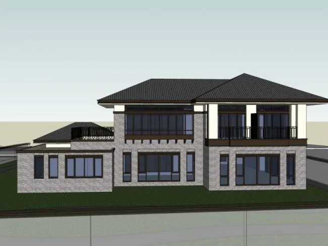 Sketchup Villa Model | Solo Villa, Modern Style