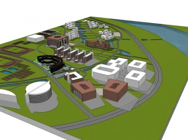 Sketchup School Model | Multi story School, Campus Educational Architecture, Modern Style