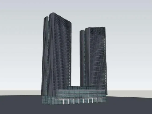 Sketchup Office Model | High rise Office Building, Classical Style