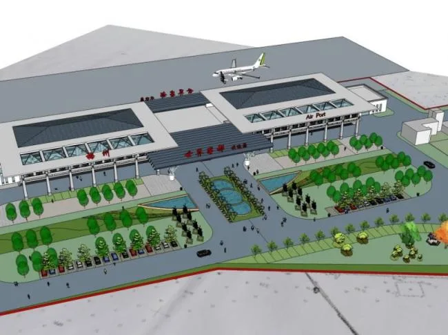 Sketchup Station Road and Bridge | Airport Architecture, Modern Style