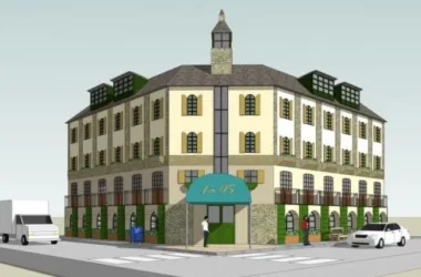 SketchUp Business Model: Multi-Story European Classical Style Commercial Building-BIM WORLD