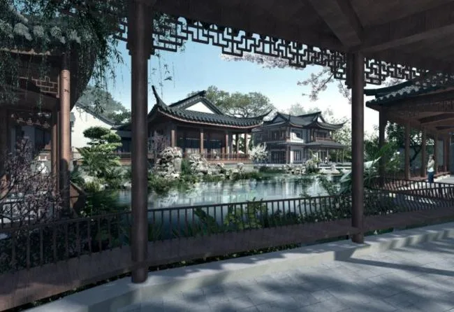 Multi-Story Chinese Style Villa with Traditional Garden – SketchUp Model