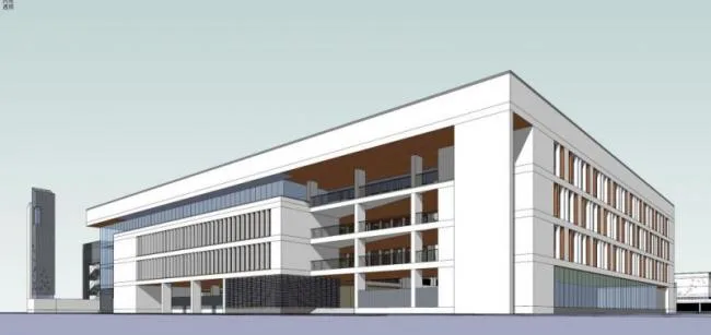Sketchup School Model | Multi story School, Campus Educational Architecture, Modern Style