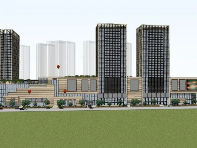 Sketchup Complex Model | Commercial Complex, Modern Style