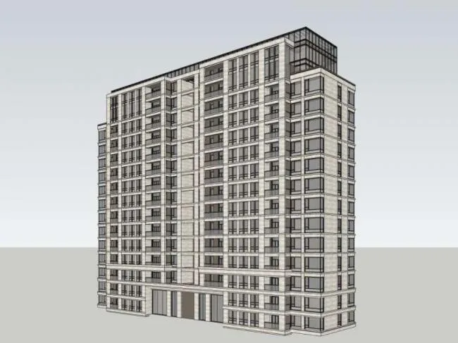 SketchUp Residential Models: High-Rise and Classical Style Buildings