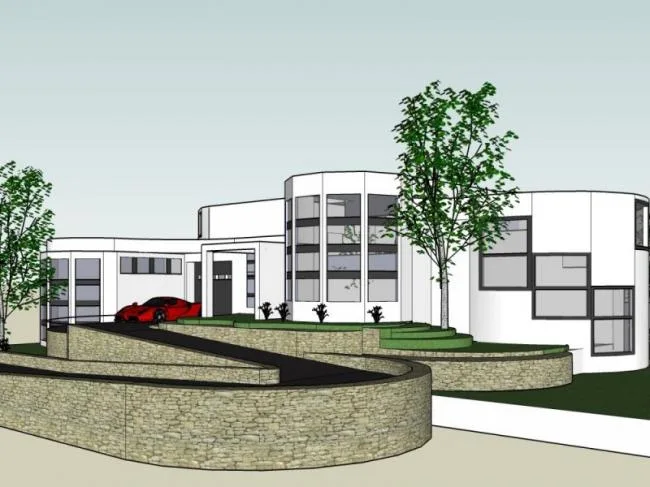 Sketchup Villa Model | Solo Villa, Modern Style
