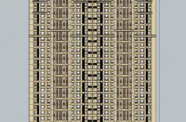 Neoclassical High-Rise Residential Building Model in SketchUp-BIM WORLD