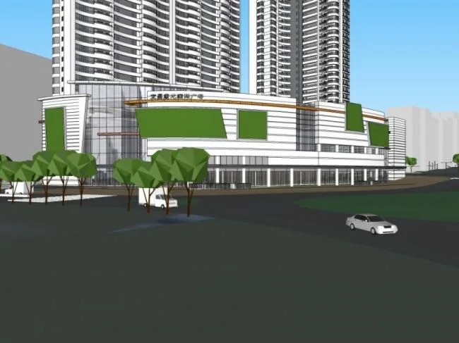 Sketchup Complex Model | Super High rise Commercial Complex, Residential, Modern Style