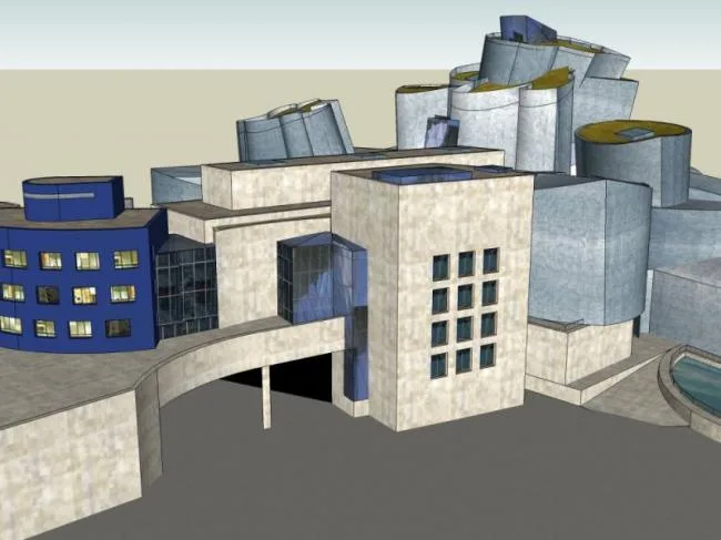 Sketchup Cultural Model | Multi story Guggenheim Museum, Cultural Architecture, Modern Style