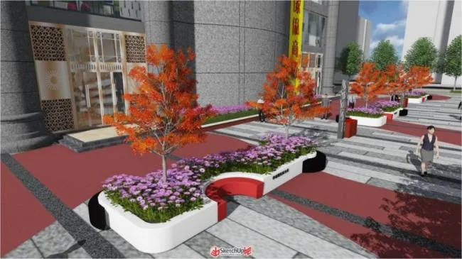 Sketchup Landscape Model | Roof Garden, Modern Style