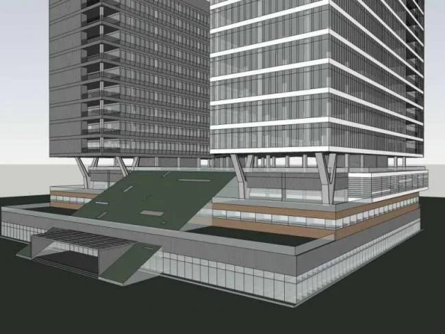 Sketchup Office Model | High rise Office Building, Modern Style