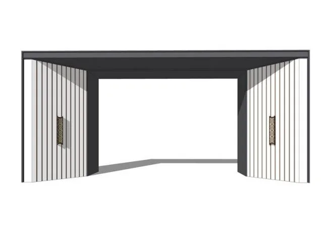 Modern Entrance Gate Design Using SketchUp Materials-BIM WORLD