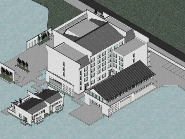 Sketchup Business Model | Multi story Club, Modern Chinese Style