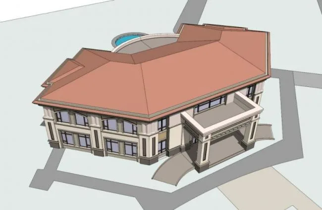 Sketchup Business Model | Clubhouse, Classical Style