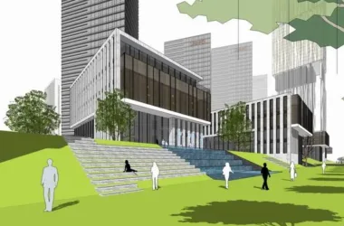 SketchUp Complex Model: Modern Super High-Rise Office, Hotel, and Commercial Building-BIM WORLD