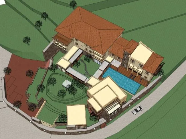 Sketchup Business Model | Multi story Clubhouse, Classical Style