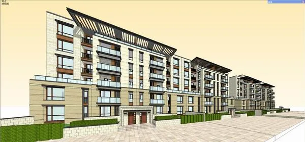 Sketchup Residential Model | Multi story Residence, Modern Style