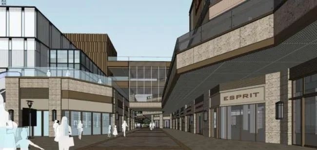 Sketchup Business Model | Multi story Commercial Street, Classical Style
