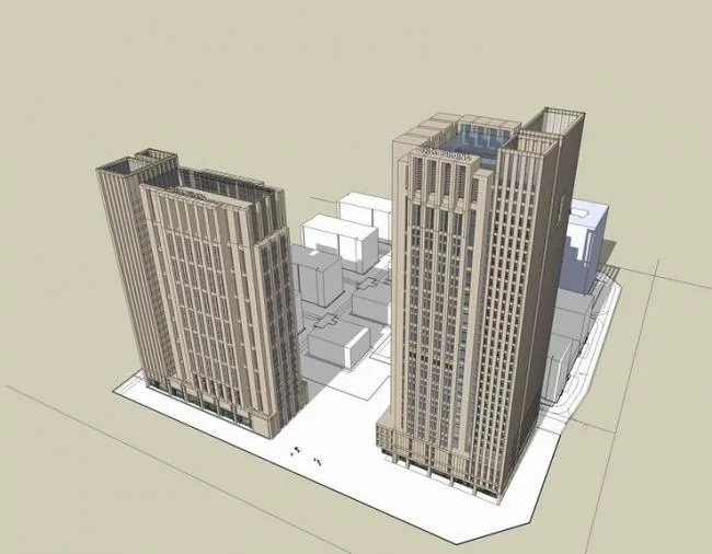 Sketchup Office Model | High rise Office Building, Classical Style