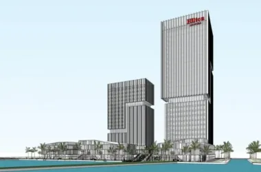 Modern High-Rise Hotel and Commercial Building Model in SketchUp-BIM WORLD
