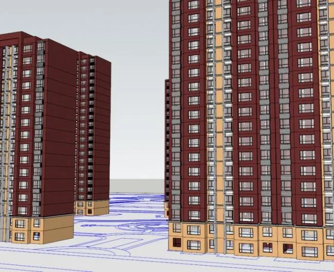 Sketchup Residential Model | High rise Residential Buildings, Modern Style