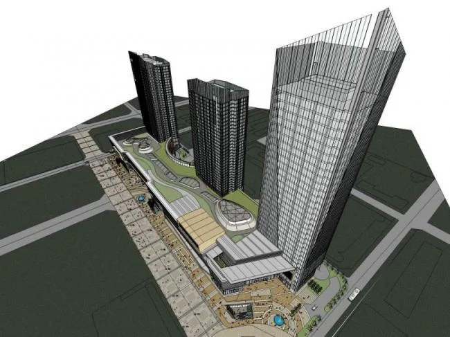 Sketchup Complex Model | Multi story Commercial Complex, Office Building, Residential, Modern Style