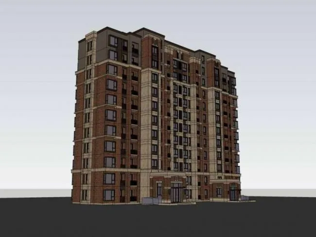 Sketchup Residential Model | High rise Residential Buildings, Western Classical Style