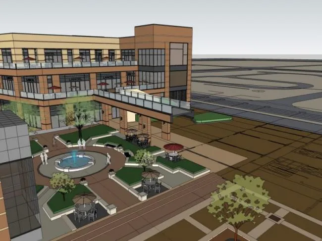 Sketchup Business Model | Multi story commercial building, modern style